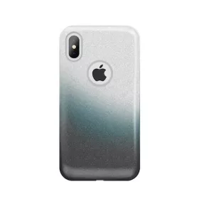   Shining Glitter tok - Huawei Y6S / Honor 8A / Y6 Prime 2019 szürke - ezüst csillogó tok