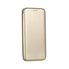   Forcell Elegance Samsung Galaxy S24 (2024) oldalra nyíló mágneses könyv tok szilikon belsővel arany