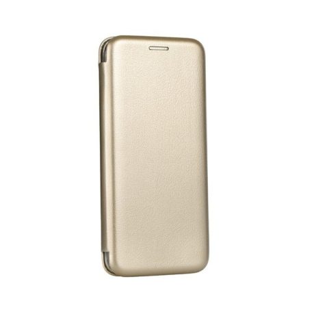 Forcell Elegance Samsung Galaxy S24 (2024) oldalra nyíló mágneses könyv tok szilikon belsővel arany