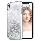 Liquid Glitter - Samsung A705 Galaxy A70 (2019) ezüst szilikon tok