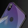 Rainbow szilikon tok üveg hátlappal - Huawei Y7 (2019) barna - fekete
