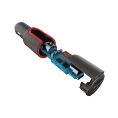   Forever Super Fast szivargyújtó töltő 1x USB és 1x Type-C foglalattal, Led háttérvilágíítással (Max 6A) 30W