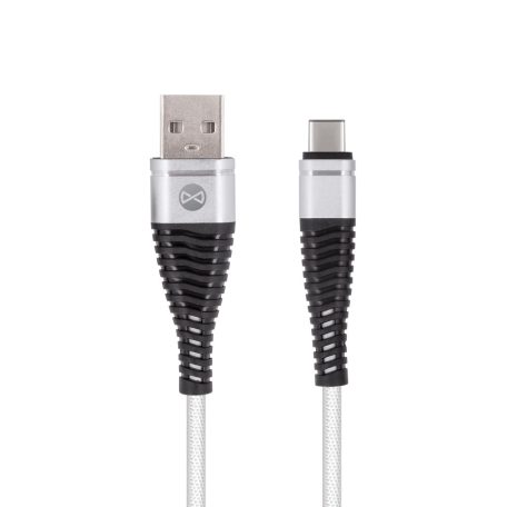 Forever Shark USB - Type-C fehér adatkábel 2A 1m