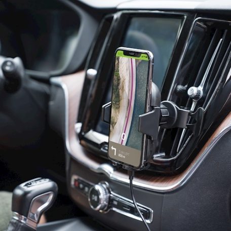 Forever univerzális automata gravity autós tartó ultragyors vezeték nélküli töltéssel (9V 1.67A) 15W szellőzőre és szélvédőre 4,7″ - 6,7″