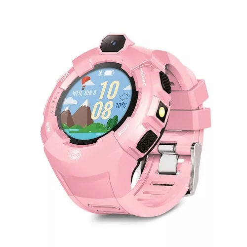 Forever KW-400 gyerek Bluetoothos okosóra GPS / Wifi nyomonkövetéssel, SOS segélyhívással pink