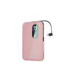 Forever power bank micro USB / Type-C / Lightning csatlakozóval 5000mAh pink (max 2A) 10W