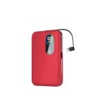 Forever power bank micro USB / Type-C / Lightning csatlakozóval 5000mAh piros (max 2A) 10W