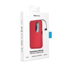 Forever power bank micro USB / Type-C / Lightning csatlakozóval 5000mAh piros (max 2A) 10W