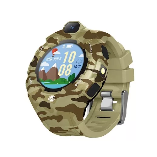 Forever KW-400 gyerek Bluetoothos okosóra GPS / Wifi nyomonkövetéssel, SOS segélyhívással barna