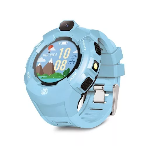 Forever KW-400 gyerek Bluetoothos okosóra GPS / Wifi nyomonkövetéssel, SOS segélyhívással kék