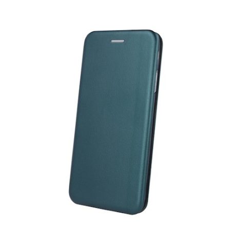 Forcell Elegance Samsung A405 Galaxy A40 (2019) oldalra nyíló mágneses könyv tok szilikon belsővel sötétzöld