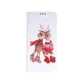   Smart Trendy - Apple iPhone 11 Pro (5.8) 2019 oldalra nyíló mágneses könyv tok szilikon belsővel (Rénszarvas Minta 1)