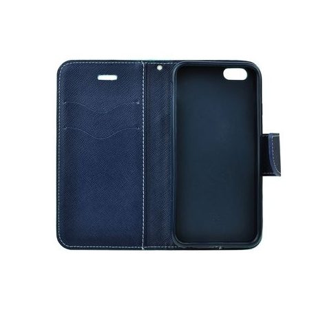 Fancy Xiaomi Redmi Note 8 Pro oldalra nyíló mágneses könyv tok szilikon belsővel piros - kék