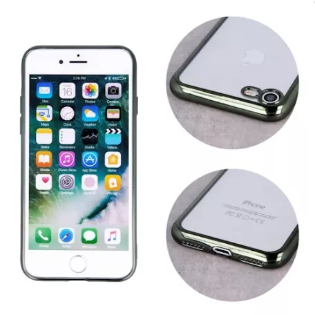 Ultra Hybrid Apple iPhone 11 Pro (5.8) 2019 átlátszó vékony szilikon tok zöld kerettel