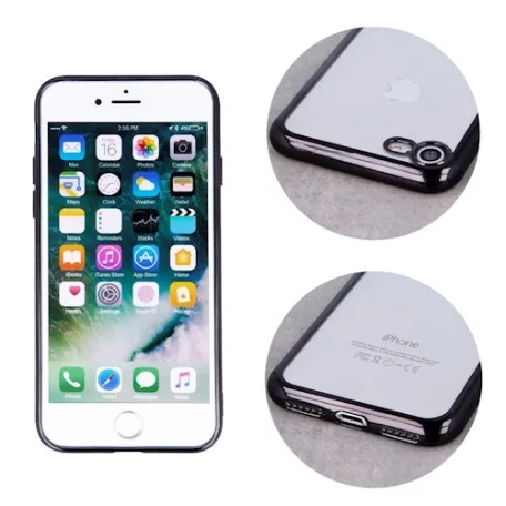 Ultra Hybrid Samsung A105 Galaxy A10 / M10 (2019) átlátszó vékony szilikon tok fekete kerettel