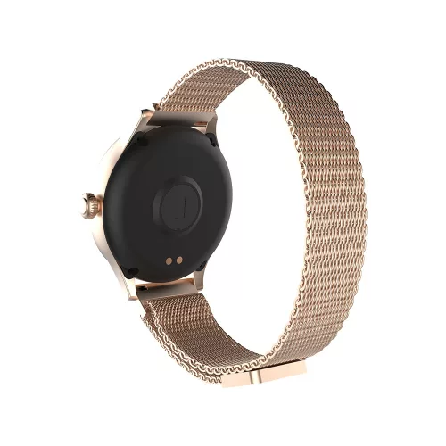 Forever AW-100 AMOLED ICON okosóra Bluetooth 5.0 lépésszámlálóval, pulzusmérővel, alvásfigyeléssel rozéarany