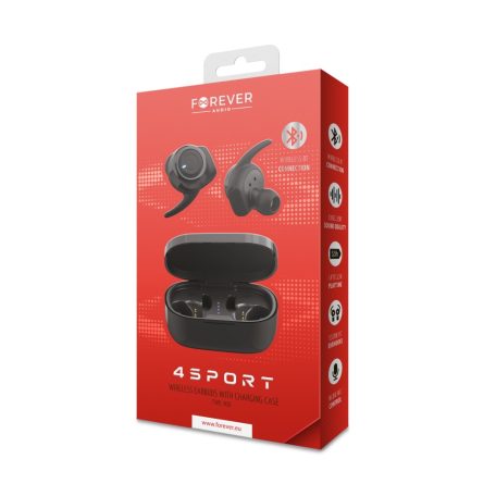Forever TWE-300 Bluetooth 5.0 sztereó TWS headset beépített mikrofonnal fekete