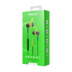   Forever SP-100 sztereó sport headset beépített mikrofonnal 3,5 mm-es jack csatlakozóval zöld