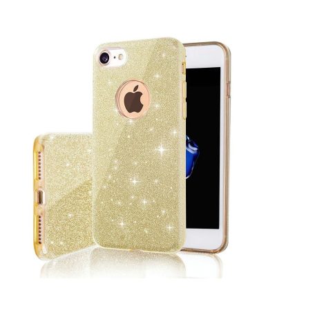 Glitter (3in1) - Apple iPhone 12 Mini 2020 (5.4) arany szilikon tok