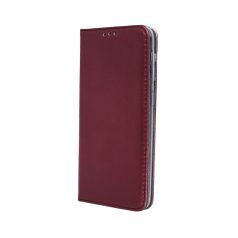   Smart magnet LG K42 oldalra nyíló mágneses könyv tok szilikon belsővel burgundy