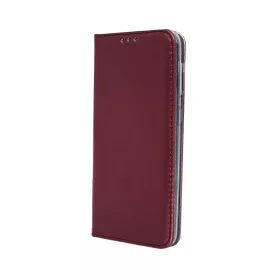   Smart magnet LG K42 oldalra nyíló mágneses könyv tok szilikon belsővel burgundi