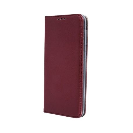 Smart magnet LG K42 oldalra nyíló mágneses könyv tok szilikon belsővel burgundy