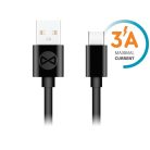 Forever USB - Type-C fekete adatkábel 3A 1m