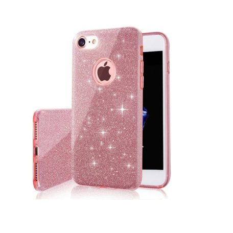 Glitter (3in1) - Apple iPhone 13 Mini (5.4) pink szilikon tok