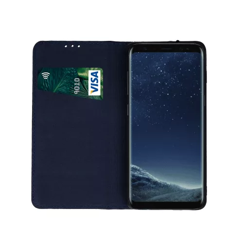Genuine Leather Xiaomi Redmi Note 10 5G / Poco M3 Pro / Poco M3 Pro 5G oldalra nyíló mágneses bőrhatású könyv tok szilikon belsővel kék