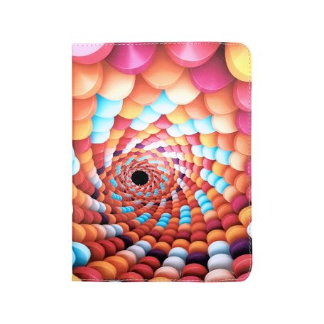 Univerzális 7-8" kinyitható tablet tok (Candy Spiral)