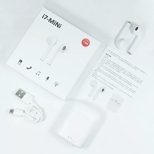 i7​ 5.0 Tws Mini Sztereo Bluetooth headset dobozban fehér