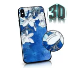 3D Virágmintás tok - Huawei P40 Lite E szilikon tok kék