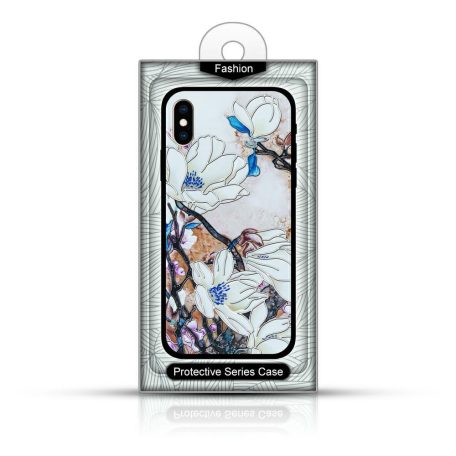 3D Virágmintás tok - Apple iPhone 11 Pro Max (6.5) 2019 szilikon tok fehér