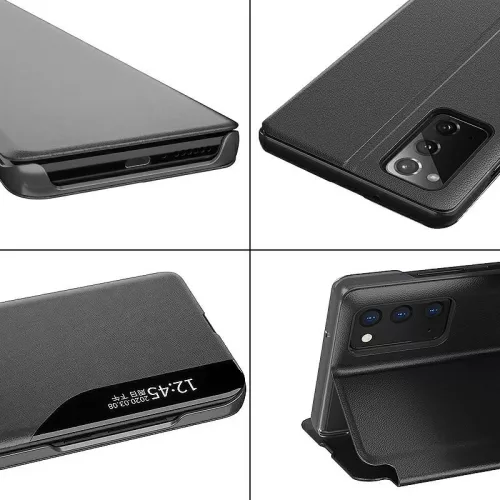 Smart Flip Cover Samsung G980 Galaxy S20 (6.2) oldalra nyíló okos tok fekete