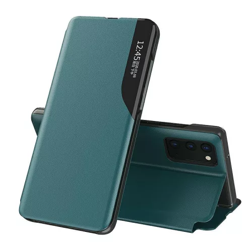 Smart Flip Cover Samsung G985 Galaxy S20 Plus (6.7) oldalra nyíló okos tok zöld