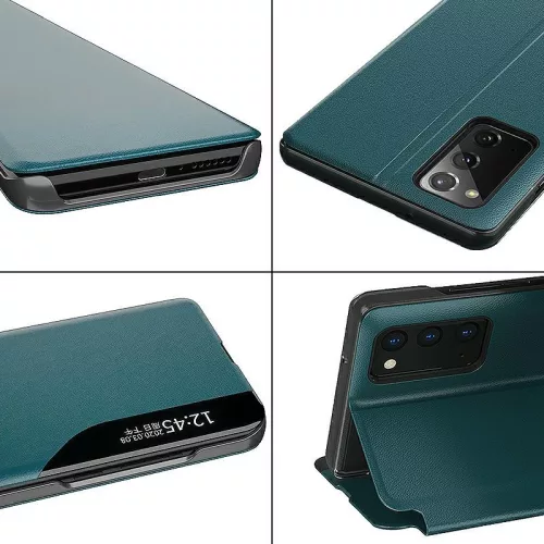 Smart Flip Cover Samsung G985 Galaxy S20 Plus (6.7) oldalra nyíló okos tok zöld