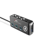 Xblitz R7 12/24V autós szivargyújtó elosztó gyorstöltéssel + 4X USB(Quickcharge 3.0, 2.4A), 1X USB-C
