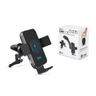 Xblitz G850 PRO fekete automata, univerzális autós tartó vezeték nélküli (QI) töltéssel, szellőzőre, műszerfalra, 10W