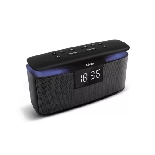 Xblitz HARMONY  sztereó bluetooth BT4.2 hangszóró mikrofonnal, 2X6W(12W), ébresztő óra, FM rádió, MicroSD
