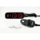 Xblitz R1 12/24V autós szivargyújtó elosztó gyorstöltéssel + 2X USB(Quickcharge 3.0, 2.4A)