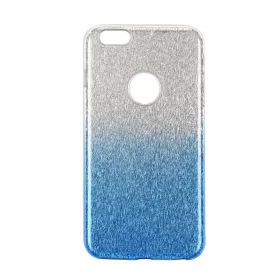  Shining Glitter tok - Samsung A705 Galaxy A70 (2019) ezüst - kék csillogó tok