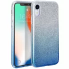 Shining Glitter tok - Samsung A705 Galaxy A70 (2019) ezüst - kék csillogó tok