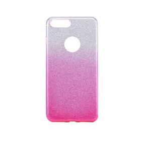   Shining Glitter tok - Samsung A705 Galaxy A70 (2019) ezüst - pink csillogó tok