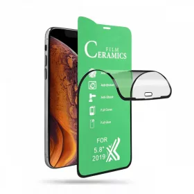   Apple iPhone 14 Pro Max (6.7) 5D hajlított kerámia keménységű előlapi fólia fekete