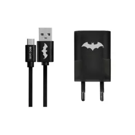   USB kábel DC - Batman 002 Apple USB - Lightning (8Pin) adatkábel hálózati töltővel 1m fekete 1A