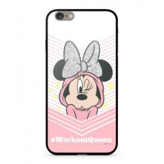   Disney prémium szilikon tok edzett üveg hátlappal - Minnie 053 Apple iPhone 7 Plus / 8 Plus (5.5) fehér (DPCMIN33955)