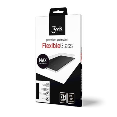 3MK FlexibleGlass Max Xiaomi Redmi Note 9 Pro / Pro Max 5D hajlított előlapi üvegfólia fekete