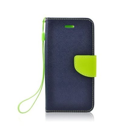 Fancy Apple iPhone 12 Pro / 12 Max (2020) book case blue - lime