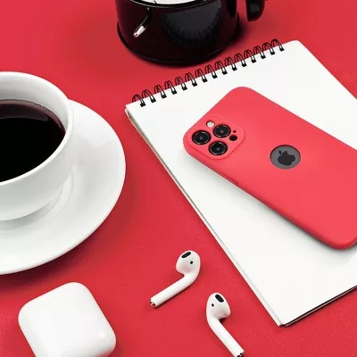 Forcell Soft tok - Apple iPhone 13 Pro (6.1) piros MATT szilikon tok