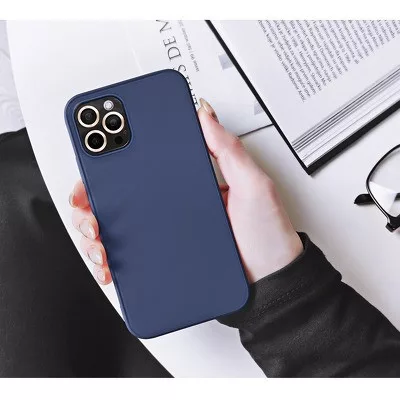 Forcell Soft tok - Apple iPhone 13 Pro (6.1) kék MATT szilikon tok